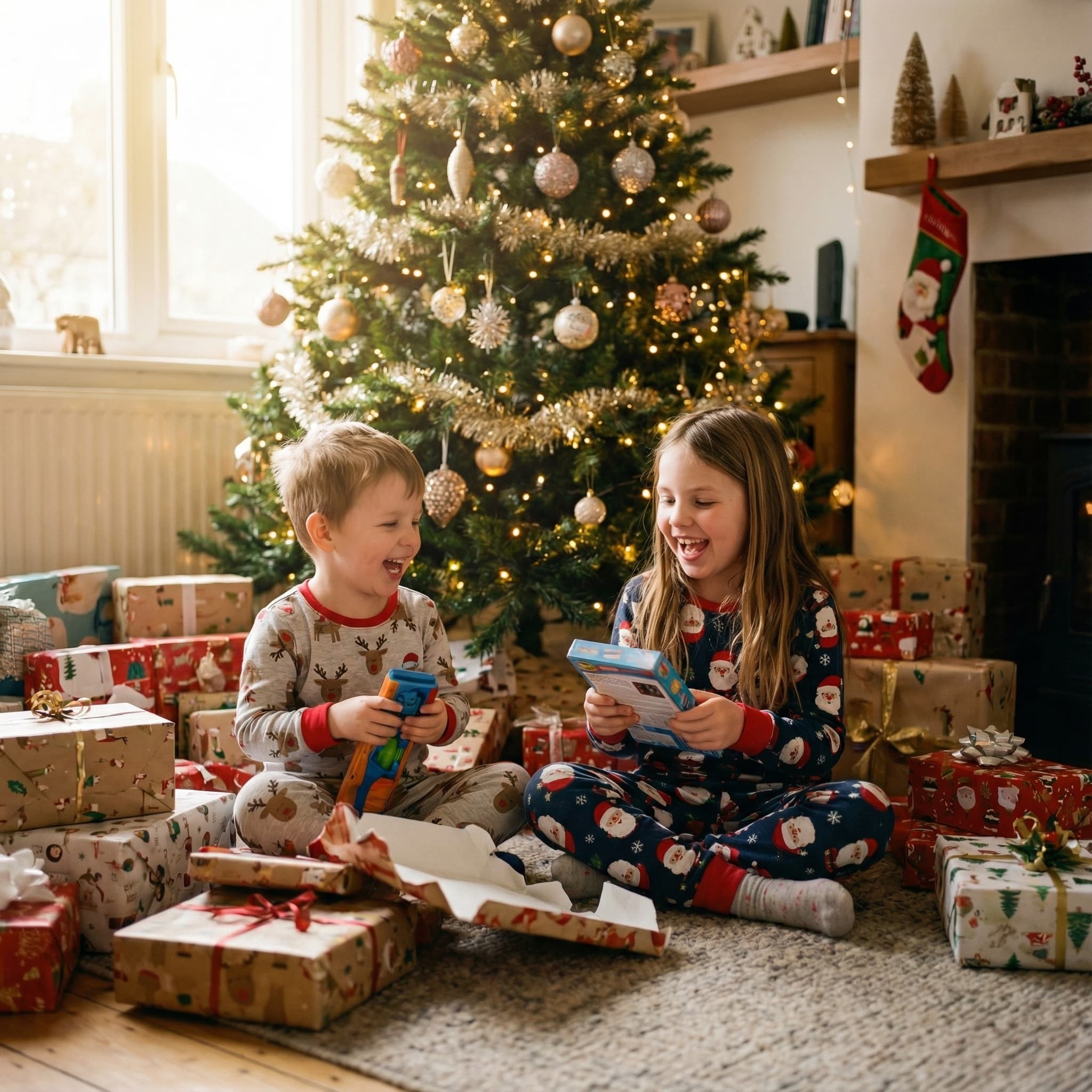 Kids Opening Presents